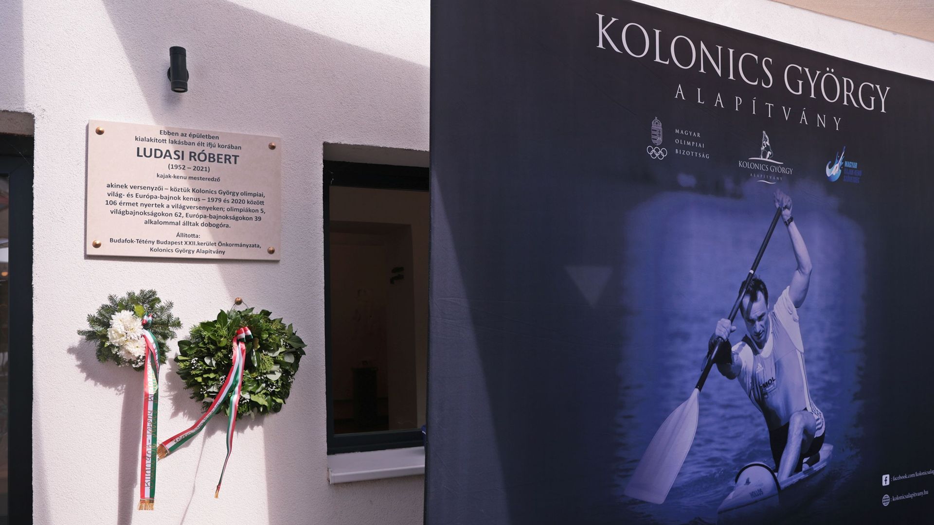 Budafokon felavatták Ludasi Róbert mesteredző emléktábláját